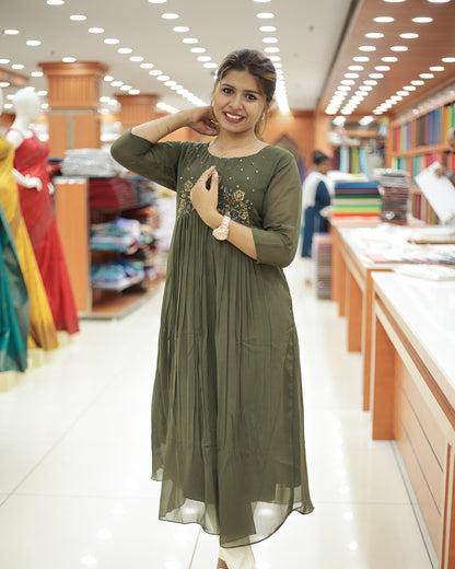 Women's Georgette Aline Kurti-1450