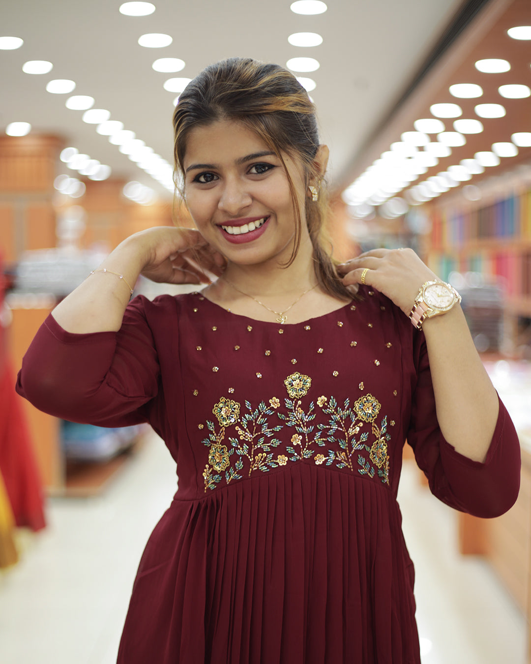 Women's Georgette Aline Kurti-1450