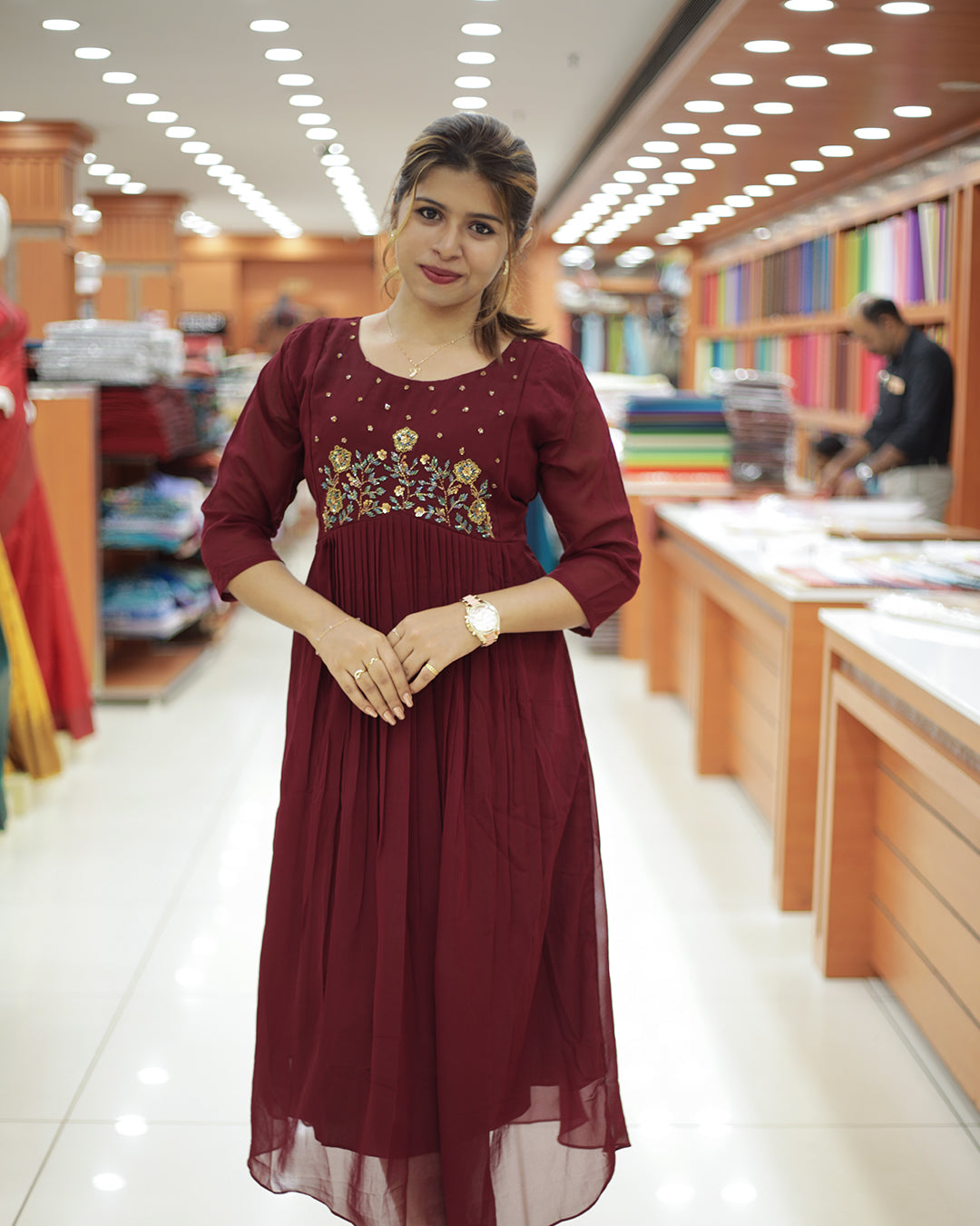 Women's Georgette Aline Kurti-1450