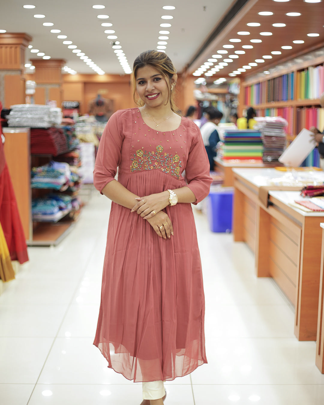 Women's Georgette Aline Kurti-1450