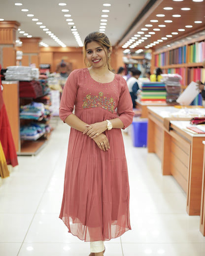 Women's Georgette Aline Kurti-1450