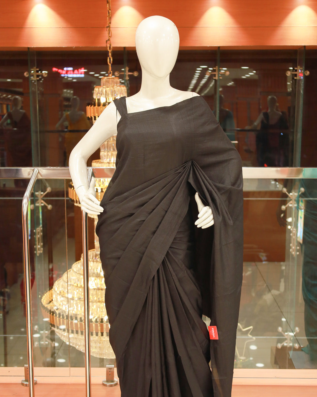 Plain Vichitra Silk Saree - 1134