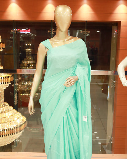 Plain Vichitra Silk Saree - 1134