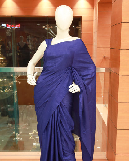 Plain Vichitra Silk Saree - 1134