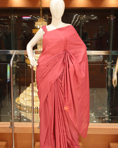 Plain Vichitra Silk Saree - 1134