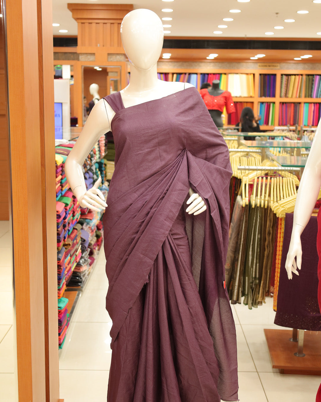 Plain Vichitra Silk Saree - 1134