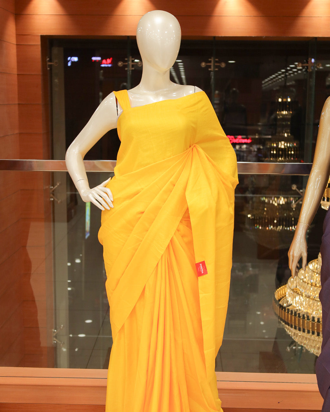 Plain Vichitra Silk Saree - 1134
