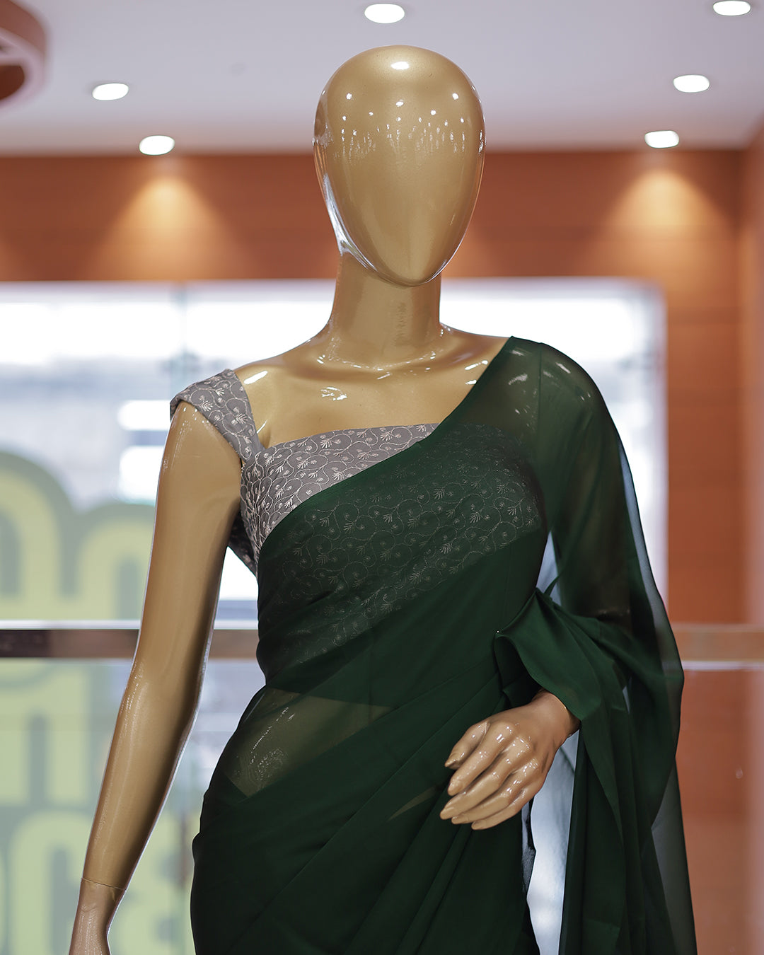Diwali Special Blackberry Silk Plain Saree with Contrast Embroidery Blouse -D19