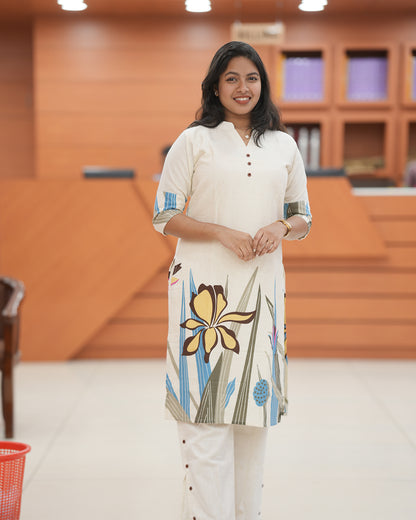 Cora Cotton Floral Printed Coord Set for Women  -A304