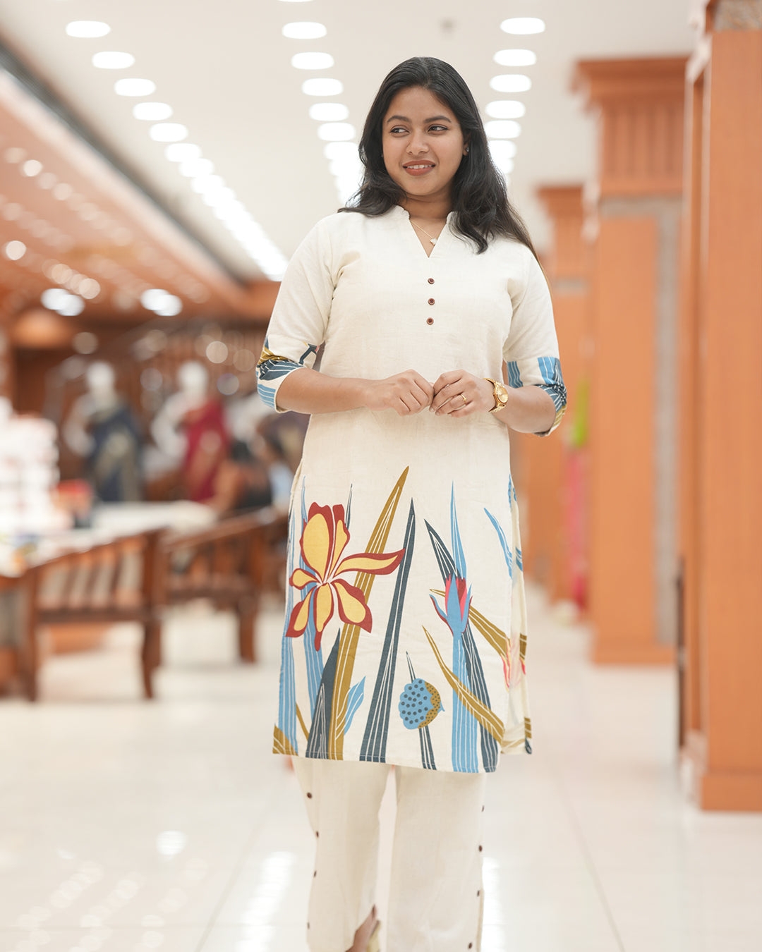 Cora Cotton Floral Printed Coord Set for Women  -A304