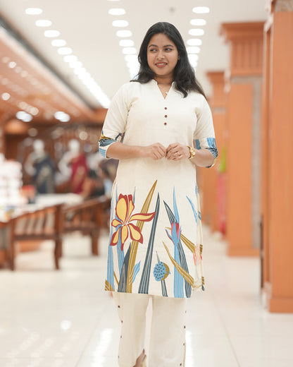 Cora Cotton Floral Printed Coord Set for Women  -A304
