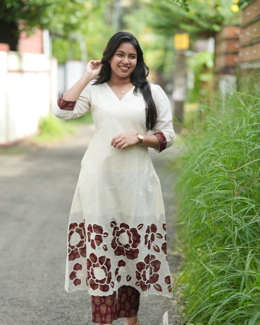 Onam Special Top with  Bottom Set -G372