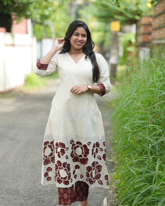 Onam Special Top with  Bottom Set -G372