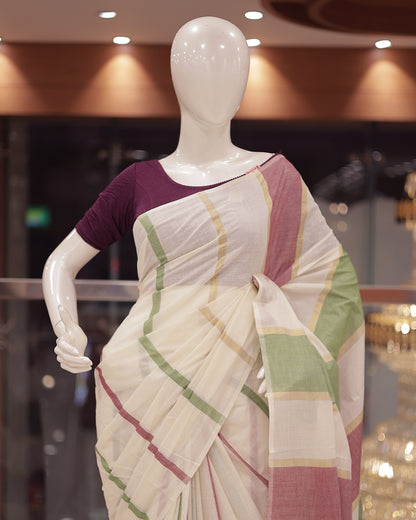 Womens Kerala Set Saree -G360
