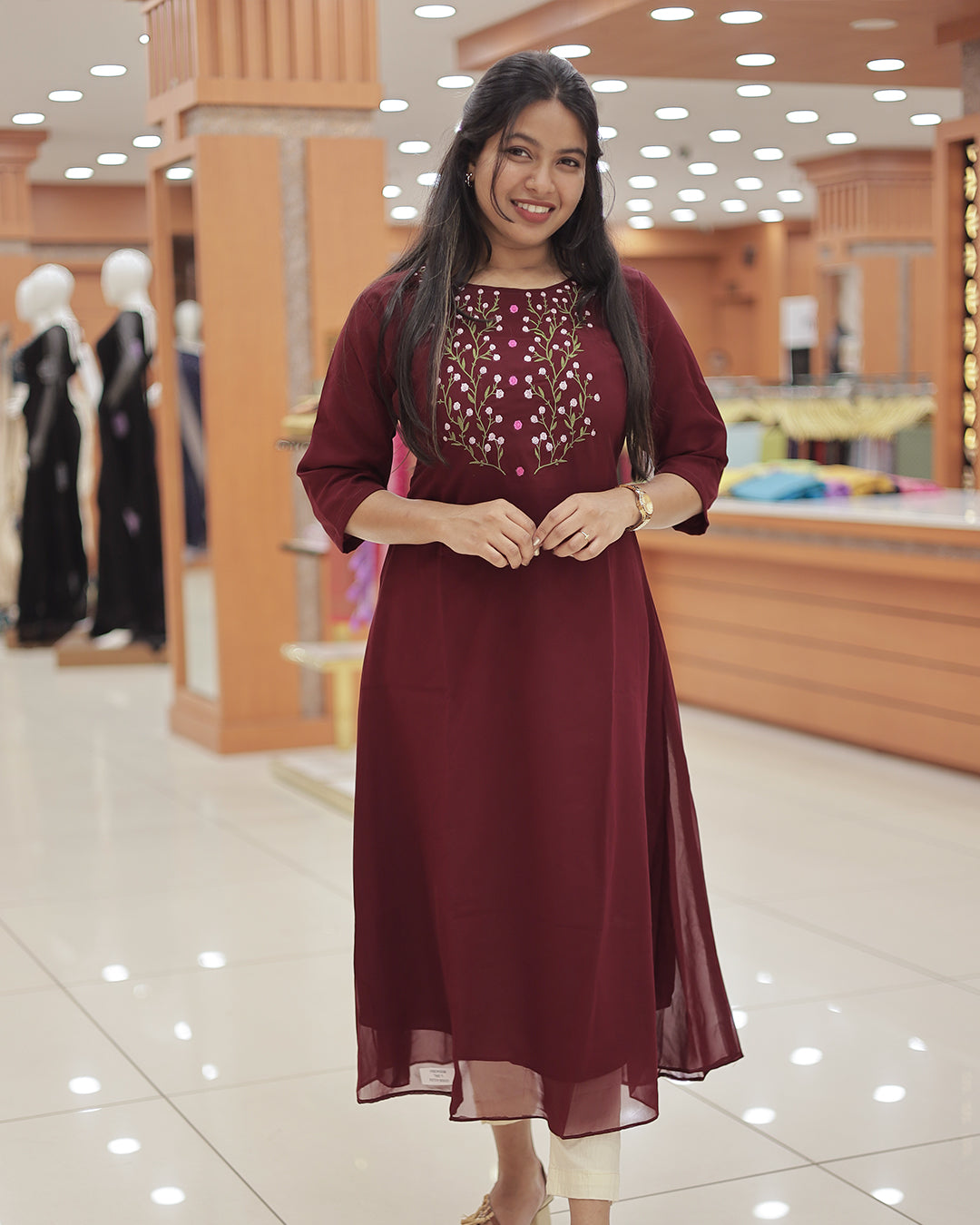 Women's Georgette Aline Kurti - G393