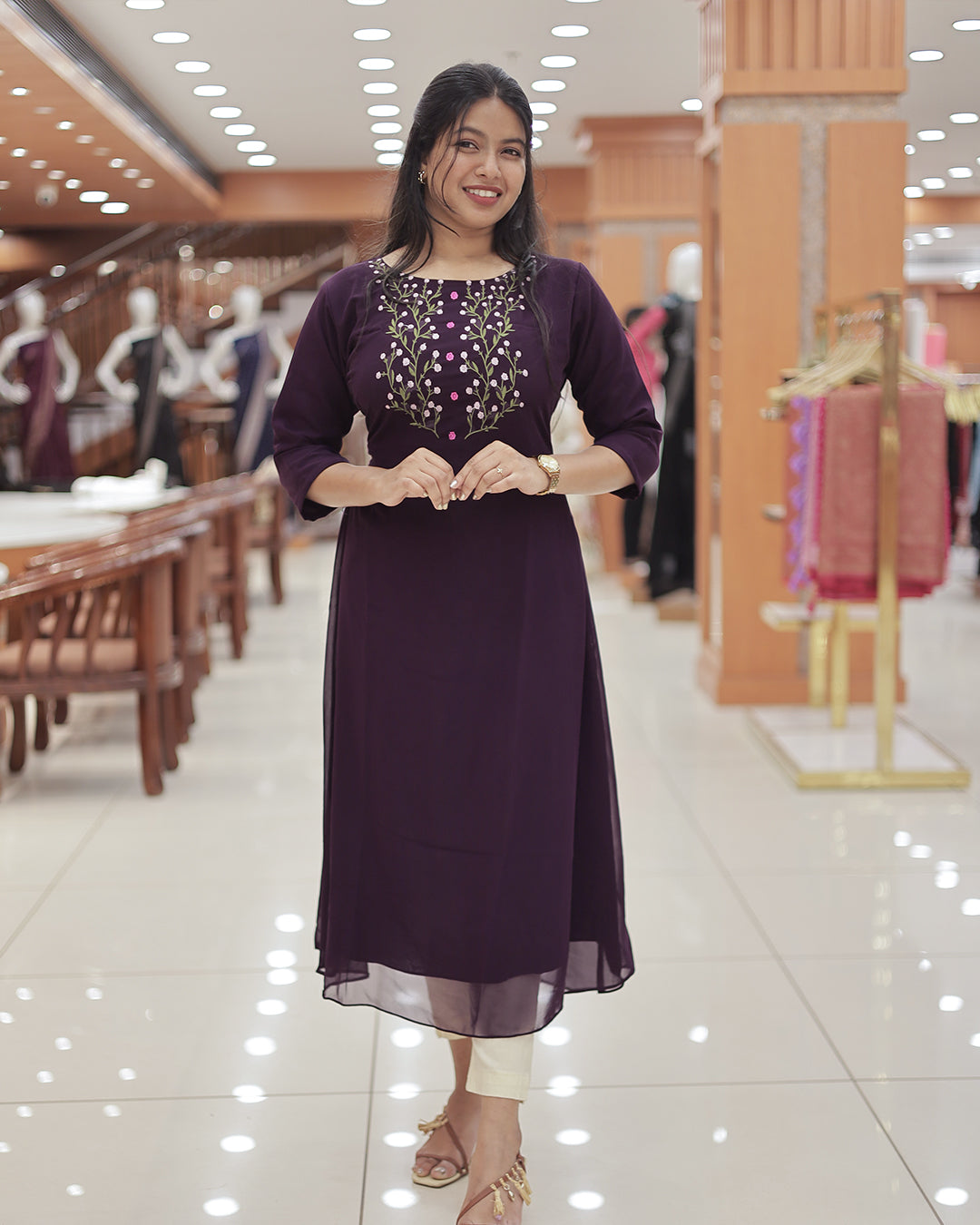 Women's Georgette Aline Kurti - G393