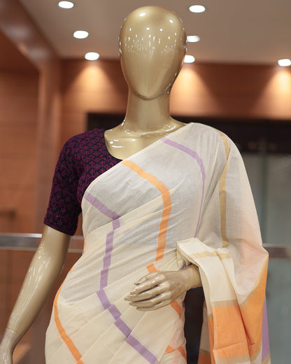 Womens Kerala Set Saree -G366