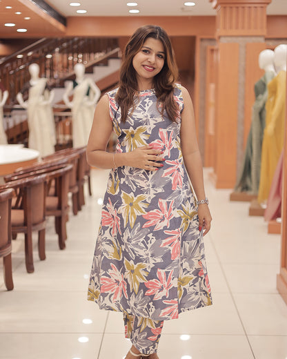 Women's  Co-Ord Set V Neck and Round Neck-G390