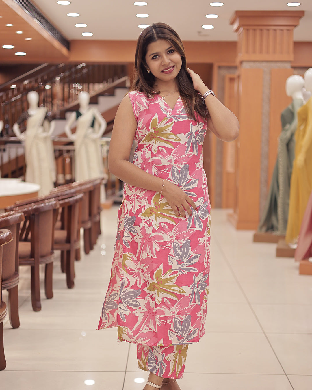 Women's  Co-Ord Set V Neck and Round Neck-G390
