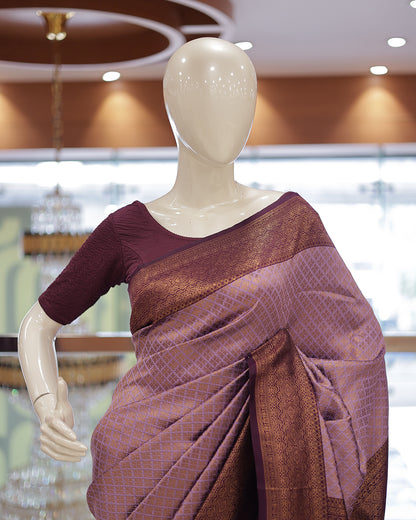 Womens Semi SIlks Brocade Saree -G355