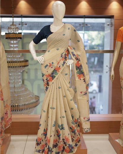 Womens Kerala Tissue Set Saree - G356