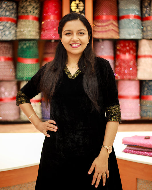 Women's Velvet Kurthi - 1226