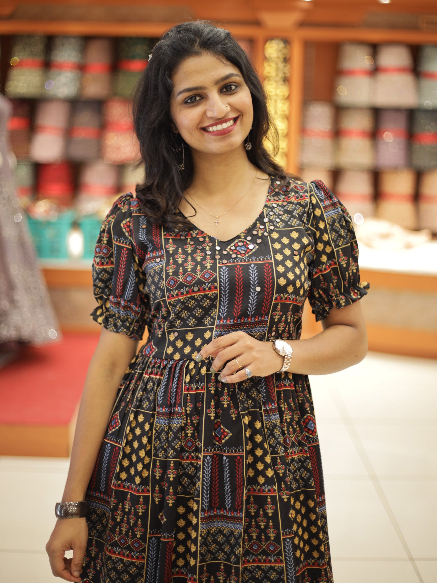 Women's printed Frock - 1304