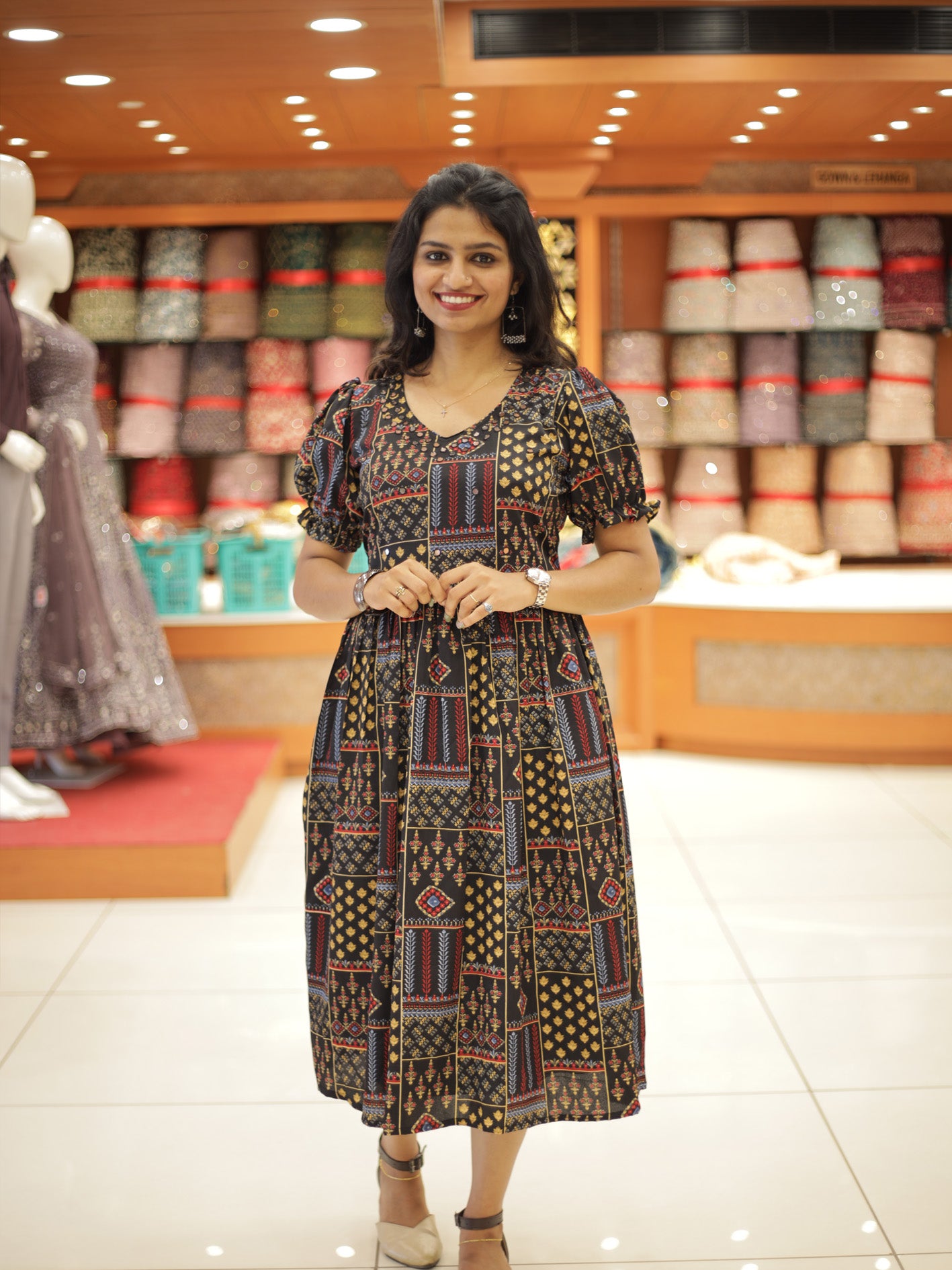 Women's printed Frock - 1304