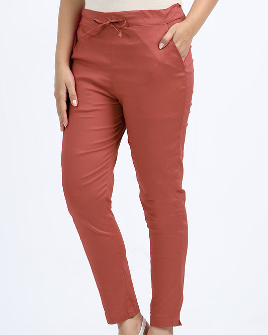 Women's Cotton Lycra Cigarette Pant -1153