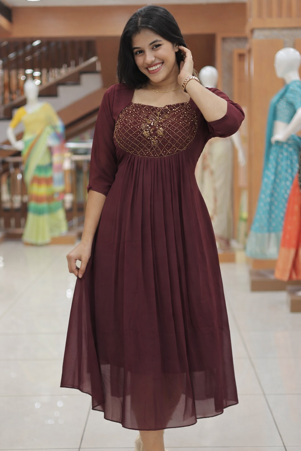 Women's Georgette Aline Kurti - R218