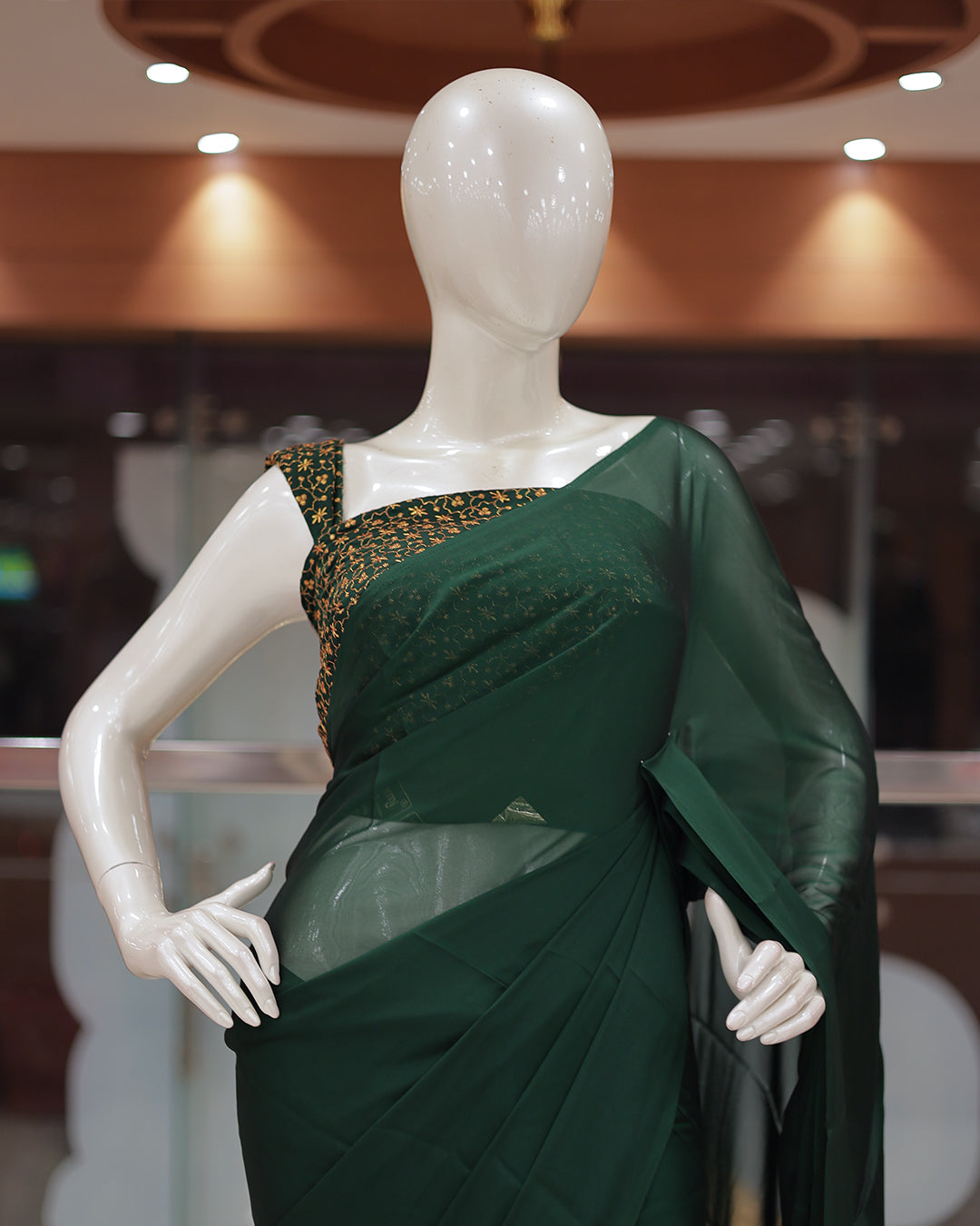 Diwali Special Blackberry Silk Plain Saree with Tone to tone Embroidery Blouse -D18
