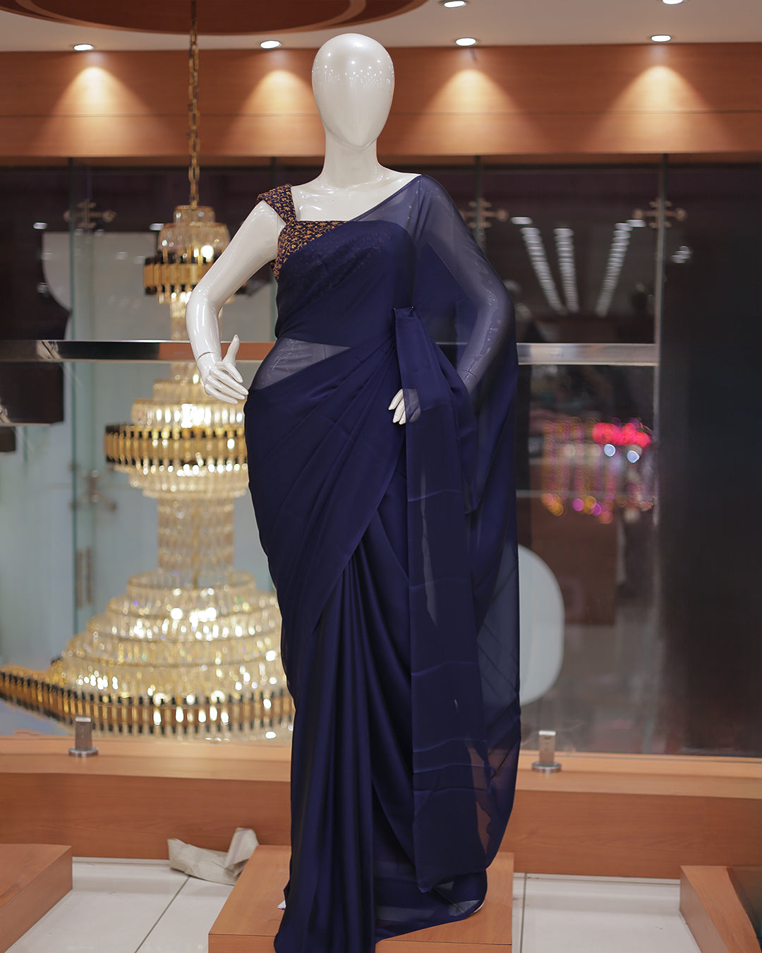 Diwali Special Blackberry Silk Plain Saree with Tone to tone Embroidery Blouse -D18
