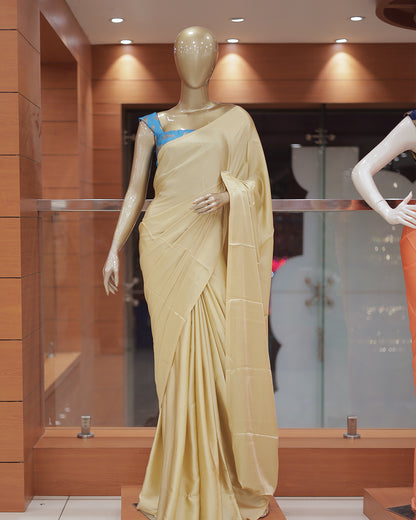 Diwali Special Blackberry Silk Plain Saree with Tone to tone Embroidery Blouse -D20(D)