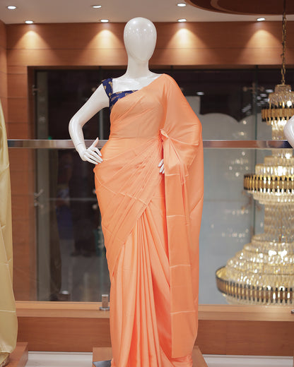 Diwali Special Blackberry Silk Plain Saree with Tone to tone Embroidery Blouse -D20(D)