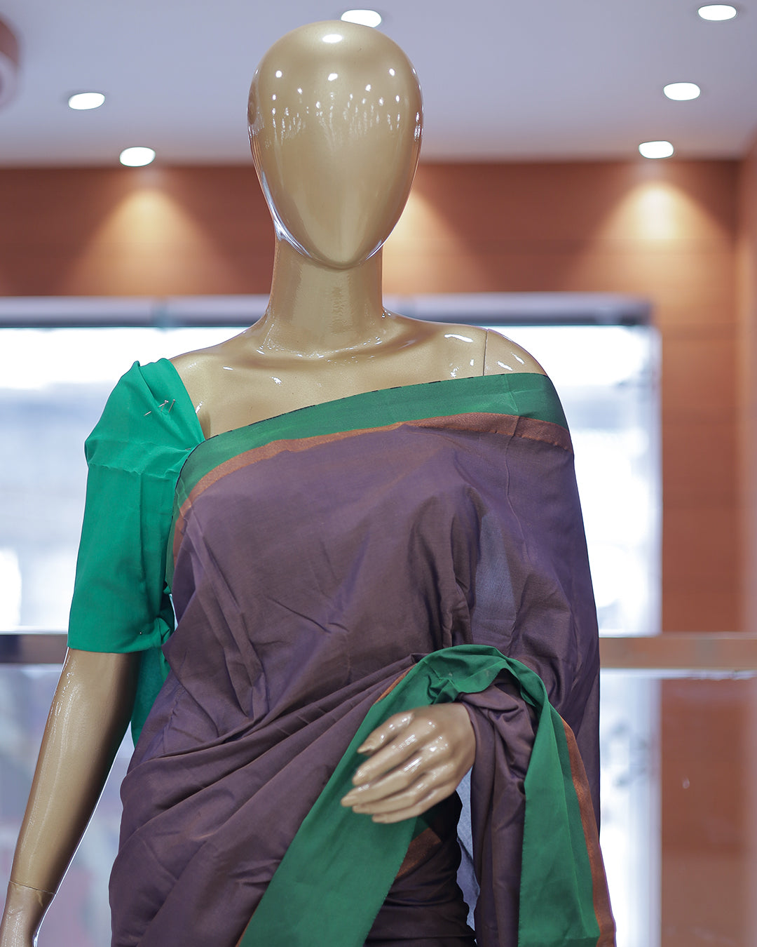 Diwali Special Arani Silk Plain Saree with Contrast Blouse Blouse -D26