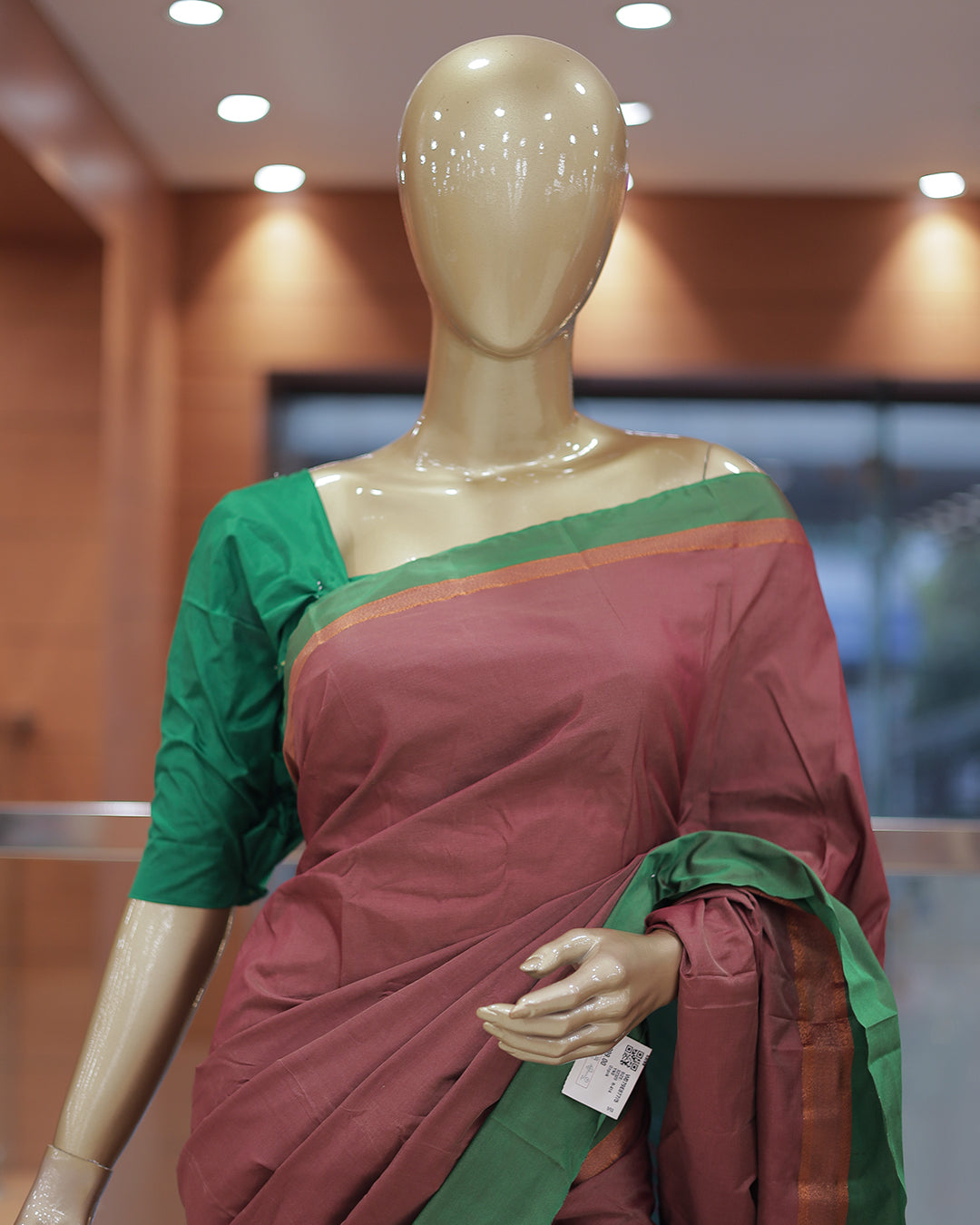 Diwali Special Arani Silk Plain Saree with Contrast Blouse Blouse -D26