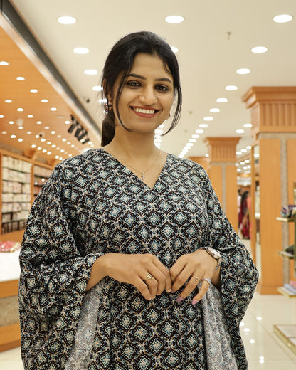 Women's  Rayon Printed Caftan Kurti - G203