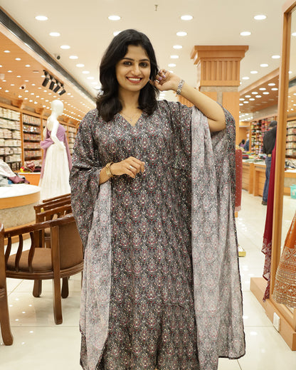 Women's  Rayon Printed Caftan Kurti - G203