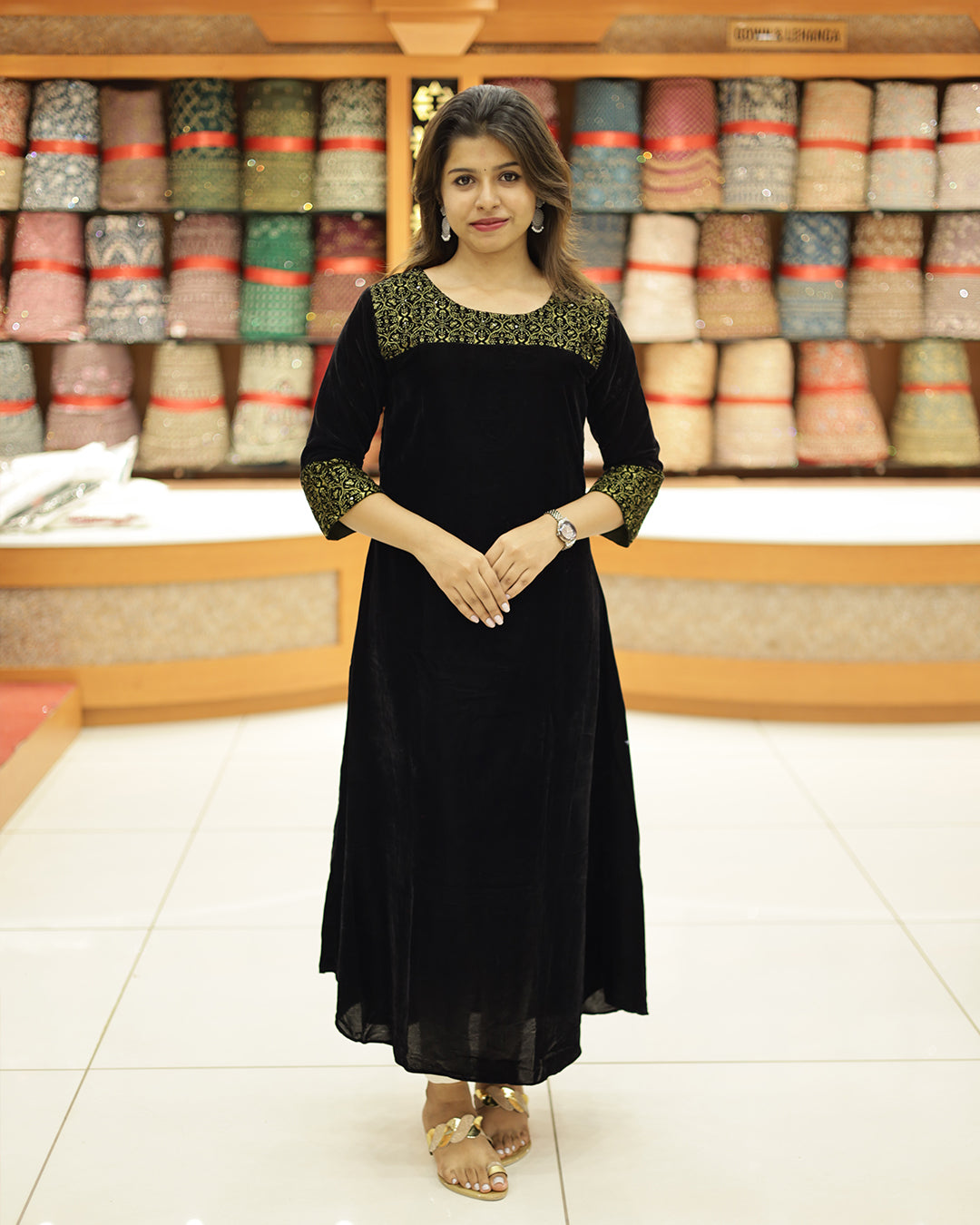 Women's Velvet Kurthi - G206
