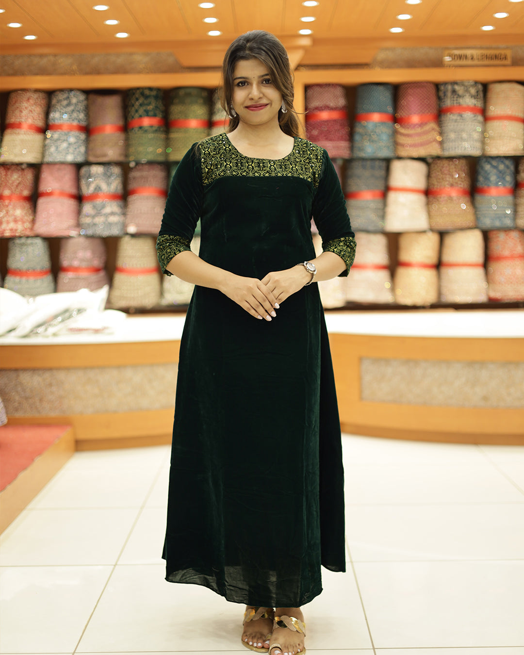 Women's Velvet Kurthi - G206