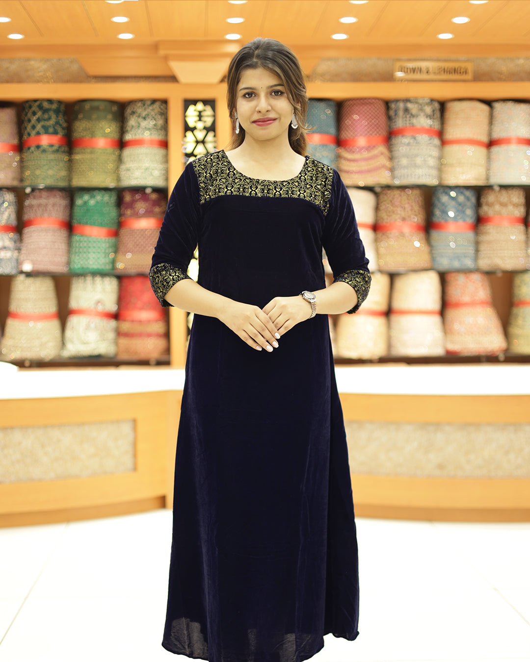Women's Velvet Kurthi - G206