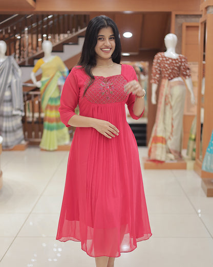 Women's Georgette Aline Kurti - R218