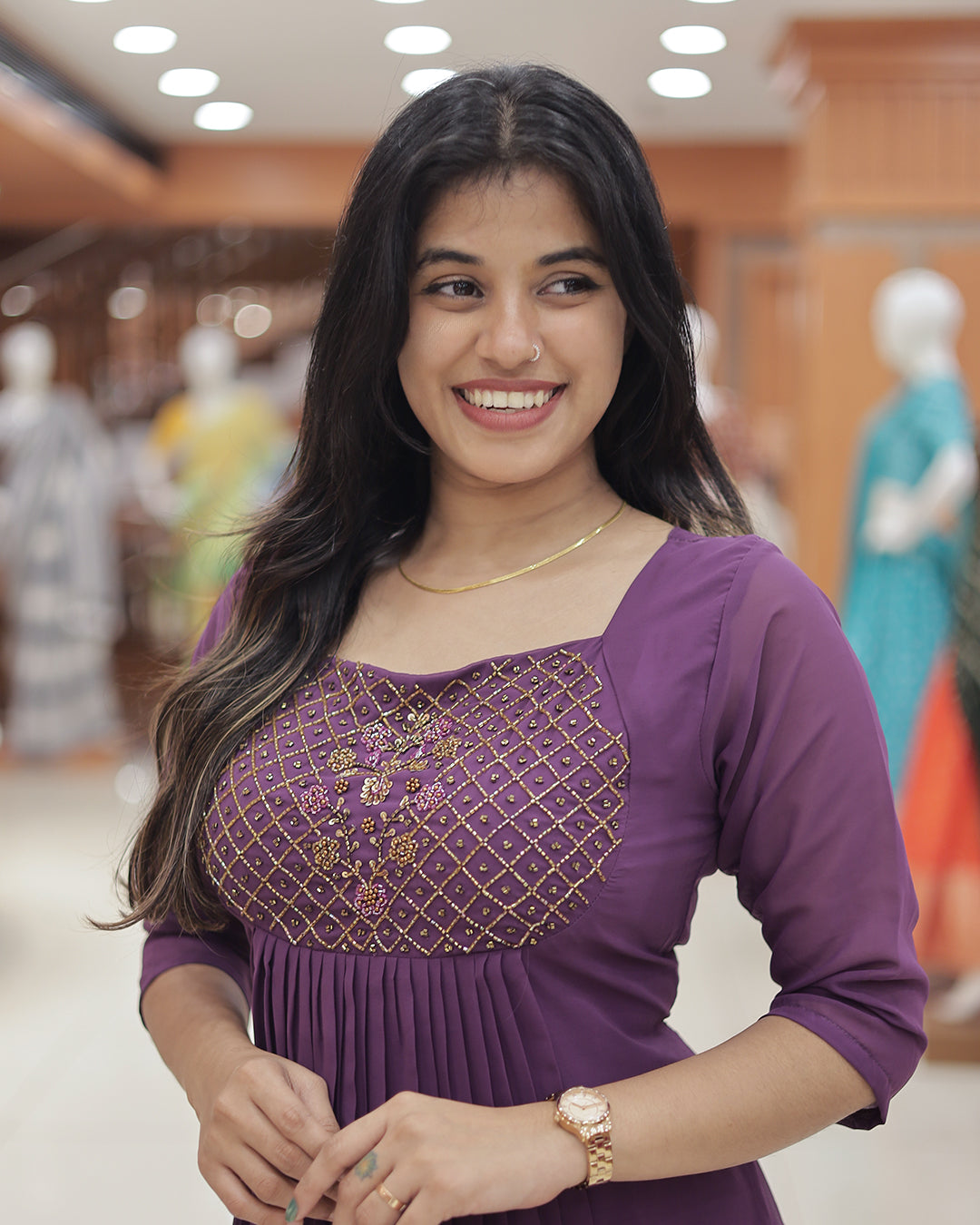 Women's Georgette Aline Kurti - R218