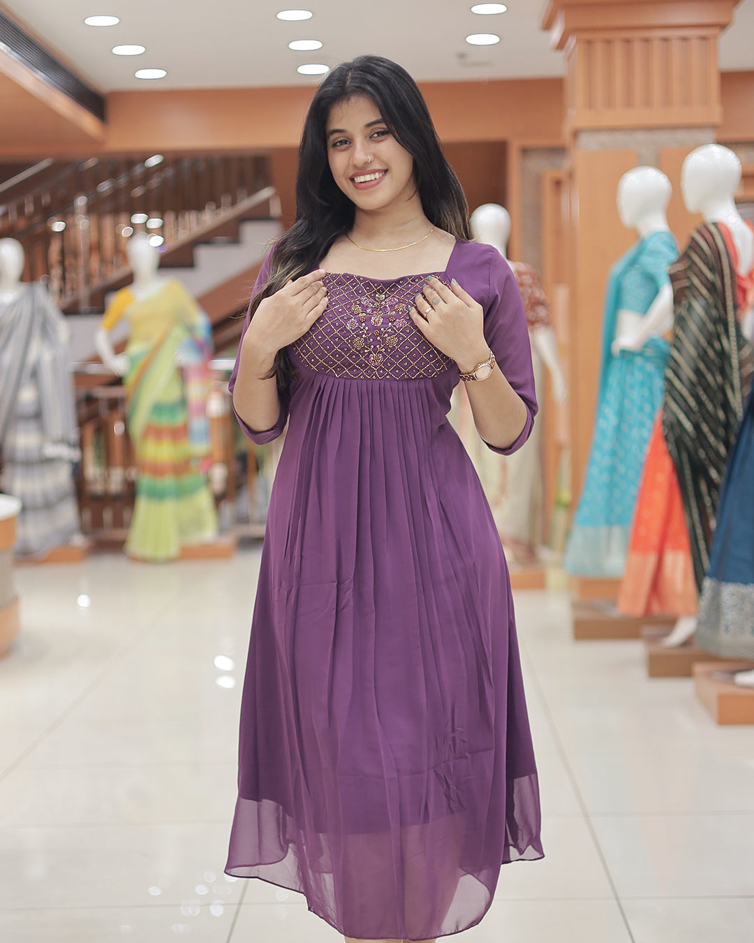 Women's Georgette Aline Kurti - R218