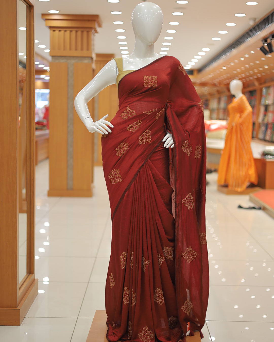Elegant Embroidered Saree  -G292