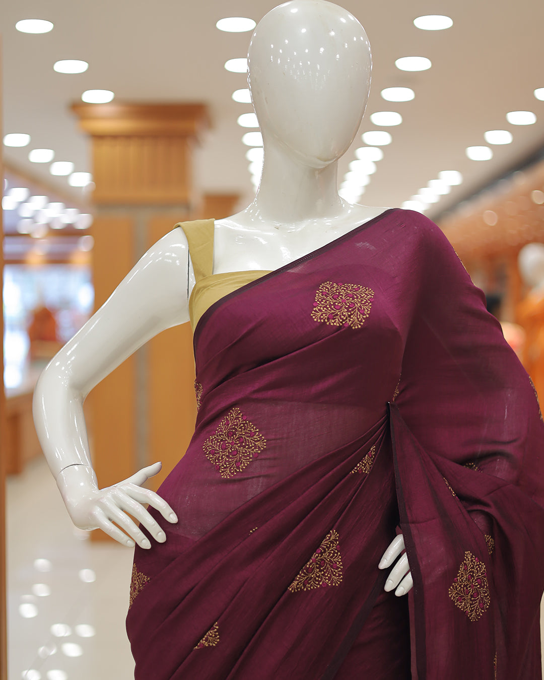Elegant Embroidered Saree  -G292