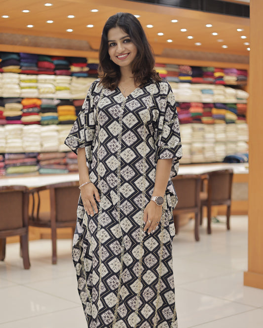 Women's Rayon Caftan with handwork  -G305