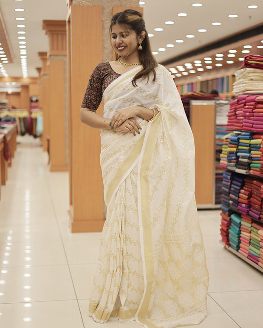 Womens Onam Special kerala set saree -G314/1298/ESR114
