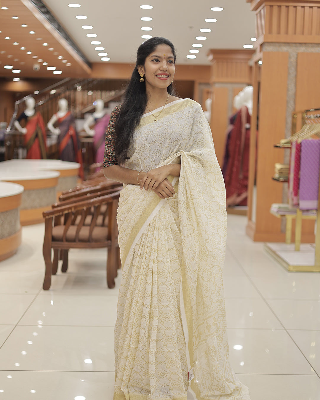 Womens Onam Special kerala set saree -G314/1298/ESR114
