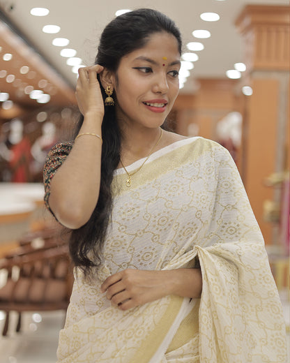 Womens Onam Special kerala set saree -G314/1298/ESR114
